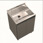 Tanque Inox com Balcão 500 Cor Chumbo 60x50x86cm 48 Litros - GhelPlus